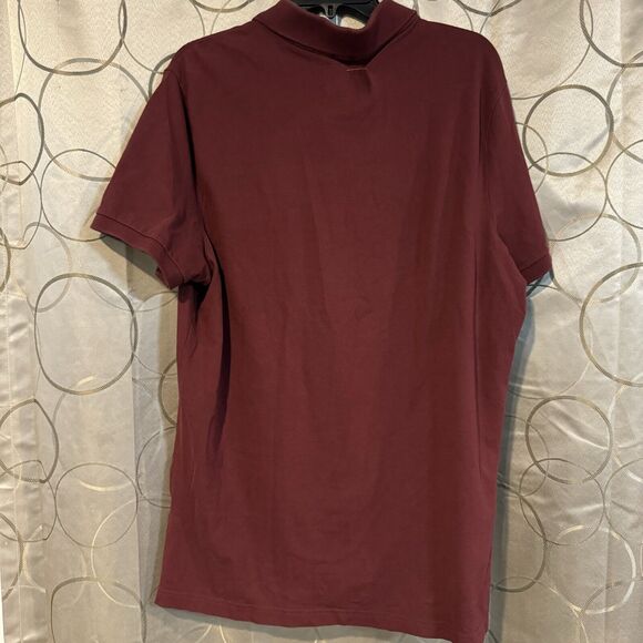 Hollister Epic Flex Stretch XL Red Polo Collar Button Short Sleeve Shirt Golf - Picture 4 of 6